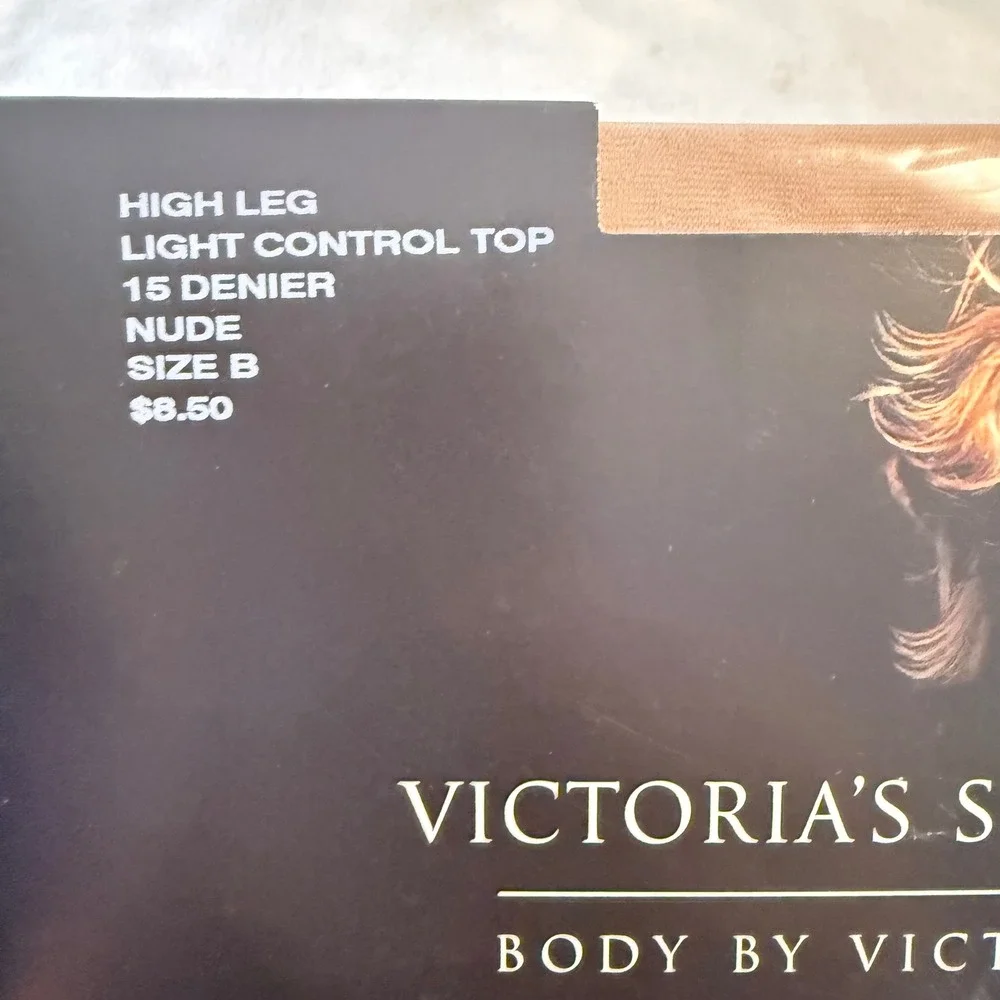 Vintage Victoria's Secret Body by Victoria Pantyhose Nude Size B 15 Denier NIP